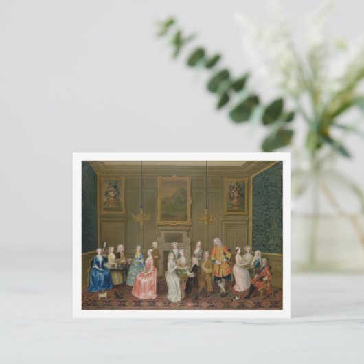 Tea Party in Lord Harrington's House, St. James's Briefkaart (Staand voorkant)