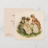 Tea Party Informal Uitnodiging (Voorkant / Achterkant)