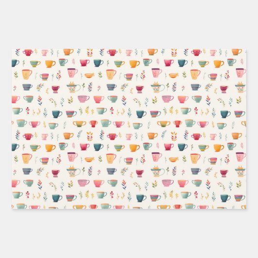 Tea Party Inpakpapier Vel (Voorkant 3)