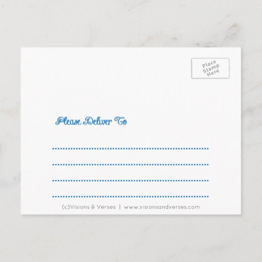 Tea Party Inspirerend Briefkaart (Achterkant)