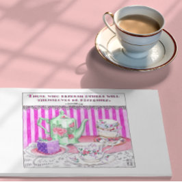 Tea Party Inspirerend Briefkaart