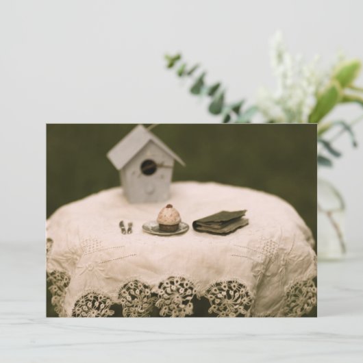 Tea Party Invitation Kaart (Staand voorkant)