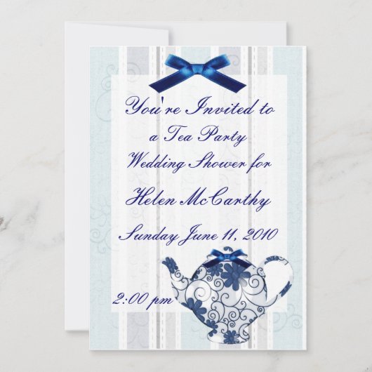 Tea Party Invitation Kaart (Voorkant)
