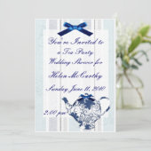 Tea Party Invitation Kaart (Staand voorkant)