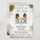 Tea Party Invitation Kaart (Voorkant / Achterkant)