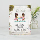 Tea Party Invitation Kaart (Staand voorkant)
