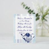 Tea Party Invitation Kaart (Staand voorkant)