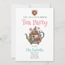 Tea Party Invitation Kaart