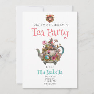 Tea Party Invitation Kaart