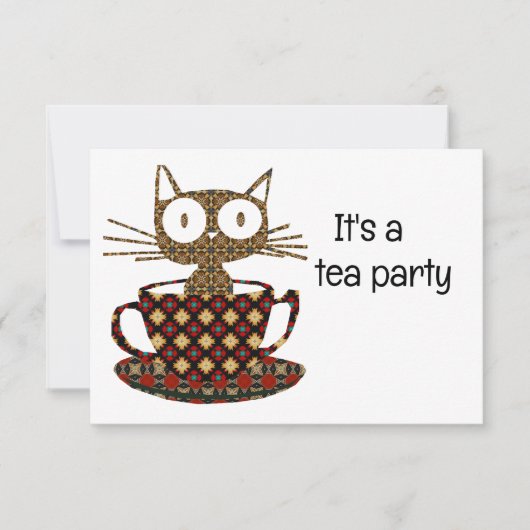 Tea Party Invitation Kaart (Voorkant)
