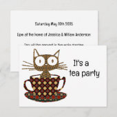 Tea Party Invitation Kaart (Voorkant / Achterkant)