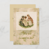 Tea Party Invitation Kaart (Voorkant / Achterkant)