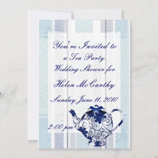 Tea Party Invitation Kaart (Voorkant)
