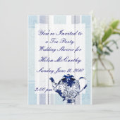 Tea Party Invitation Kaart (Staand voorkant)