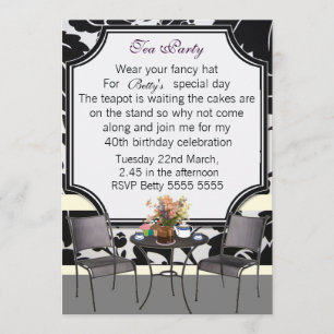 Tea Party Invitation Kaart