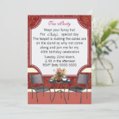 Tea Party Invitation Kaart (Staand voorkant)