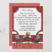 Tea Party Invitation Kaart (Voorkant / Achterkant)