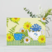 Tea Party Invitation Kaart (Staand voorkant)