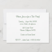 Tea Party Invitation Kaart (Achterkant)