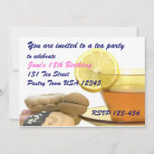 Tea Party Invitation Sjabloon Kaart (Voorkant)
