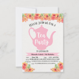 Tea Party Invitations for Girls RSVP Kaartje