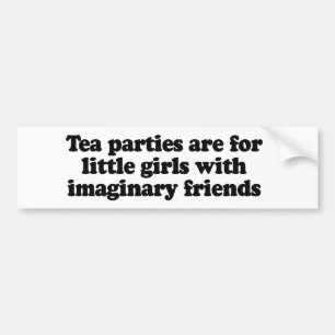 Tea Party is voor kleine meisjes Bumpersticker