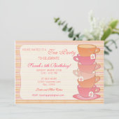 Tea Party Kaart (Staand voorkant)