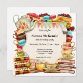 Tea party kaart (Voorkant / Achterkant)