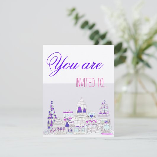 Tea Party Kaart (Staand voorkant)