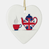 Tea Party Keramisch Ornament (Rechts)