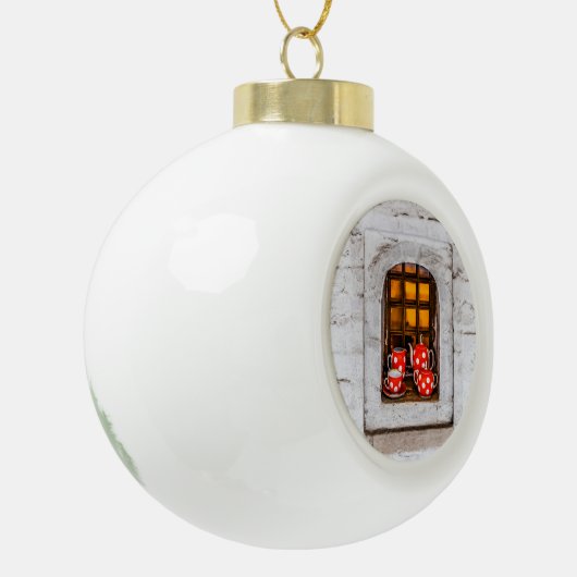 Tea Party Keramische Bal Ornament (Links)