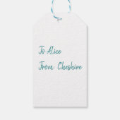 Tea Party kerst Cadeaulabel (Achterkant)