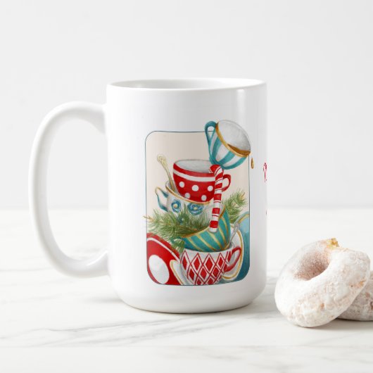Tea Party kerst Koffiemok (Met donut)