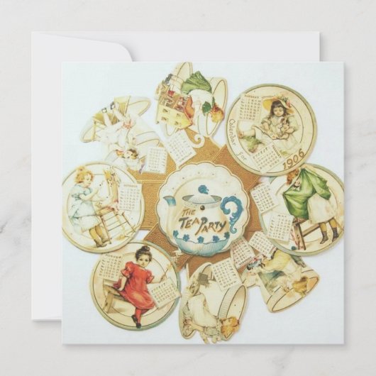 Tea Party  kinderen Kaart (Voorkant)