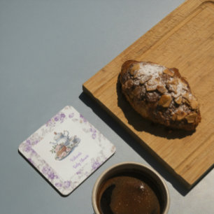 Tea Party Lavendel Tuin Bloemen Baby shower Kartonnen Onderzetters