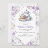 Tea Party Lavendel Tuin Bloemen Vrijgezellenfeest Kaart (Voorkant)