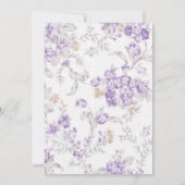 Tea Party Lavendel Tuin Bloemen Vrijgezellenfeest Kaart (Achterkant)