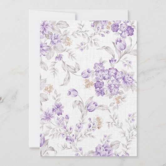 Tea Party Lavendel Tuin Bloemen Vrijgezellenfeest Kaart (Achterkant)