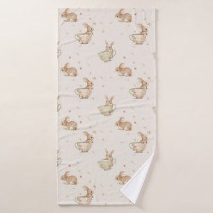 Tea Party Leuke konijntjes Bad Handdoek