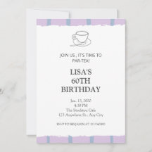 Tea party light paars par-tea 60th verjaardag