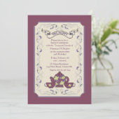 Tea Party Lijst Invitation Kaart (Staand voorkant)
