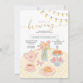 Tea Party Love is het brouwen van Vrijgezellenfees Kaart (Voorkant)