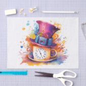 Tea Party Mad Hatter Alice in Wonderland ontkoppel Tissuepapier (Craft)