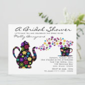 Tea Party Magic Bouquet Vrijgezellenfeest Kaart (Staand voorkant)