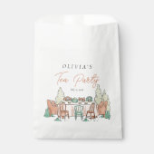 Tea party meisjes verjaardag schattig bedankzakje (Voorkant)