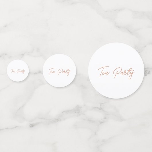 Tea party meisjes verjaardag schattig confetti (Achterkanten)