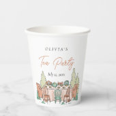 Tea party meisjes verjaardag schattig papieren bekers (Voorkant)