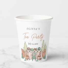 Tea party meisjes verjaardag schattig papieren bekers