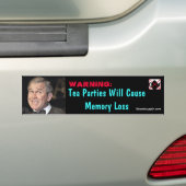 Tea Party Memory Loss Bumpersticker (Op auto)