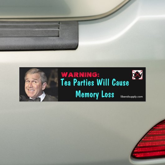 Tea Party Memory Loss Bumpersticker (Op auto)